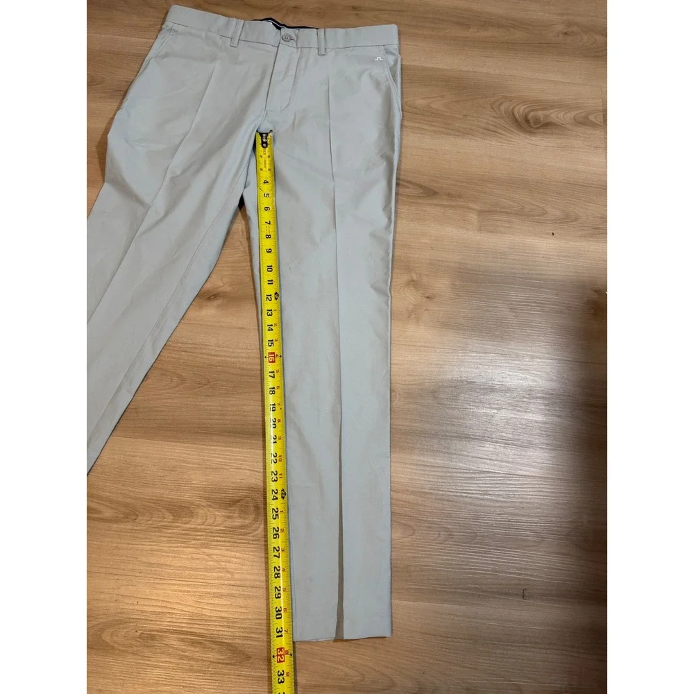 J.Lindeberg Elof Tight Light Poly Pants Light Blue 32/32 Mens Slim Golf Chinos